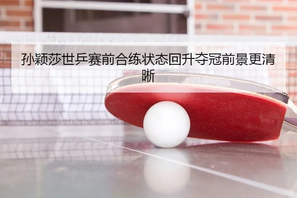 孙颖莎世乒赛前合练状态回升夺冠前景更清晰